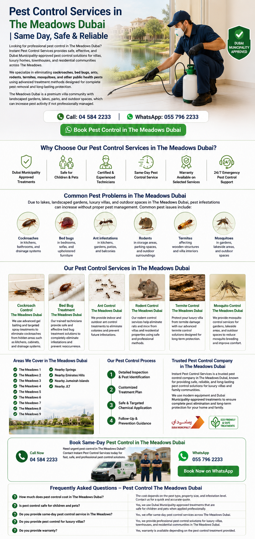 Pest control services in The Meadows Dubai